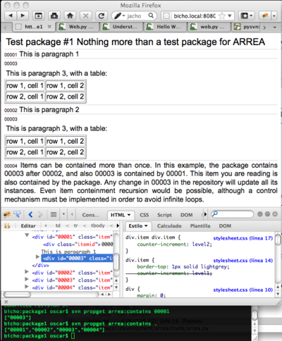 Depurando el renderizado de paquetes en ARREA